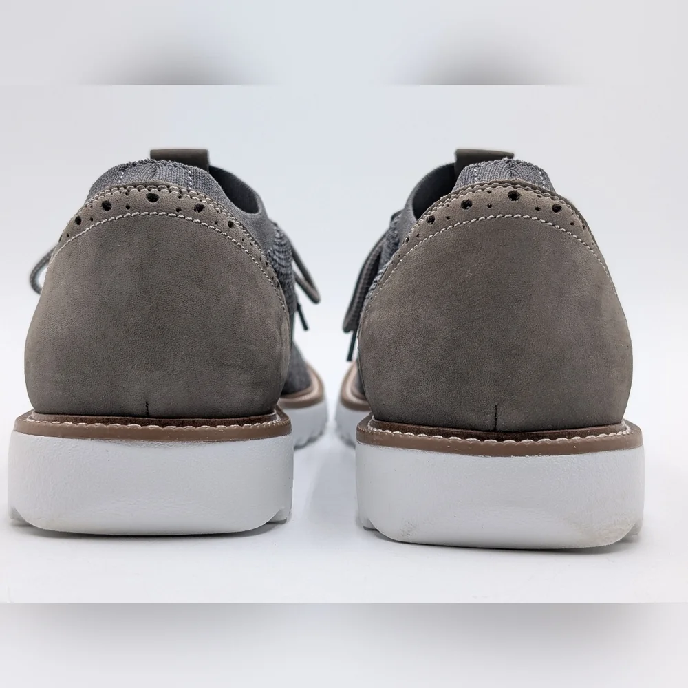 Dockers Feinstein Men Size 11.5 Gray Knit Oxford Smart Series Comfort Foot Bed
